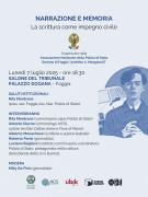 7 luglio 2025. “Narrazione e Memoria - La scrittura come impegno civile”
