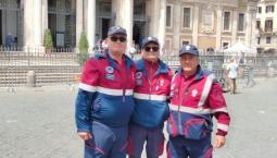 I volontari del Gruppo OdV di Teramo presso la Basilica di Santa Maria Maggiore