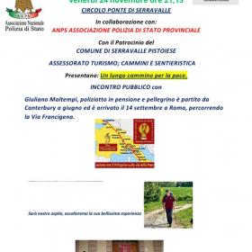 Incontro con il socio ANPS “pellegrino della pace” Giuliano maltempi.