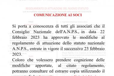 Il Consiglio Nazionale ha approvato le modifiche al Regolamento di Attuazione dello Statuto Naz.