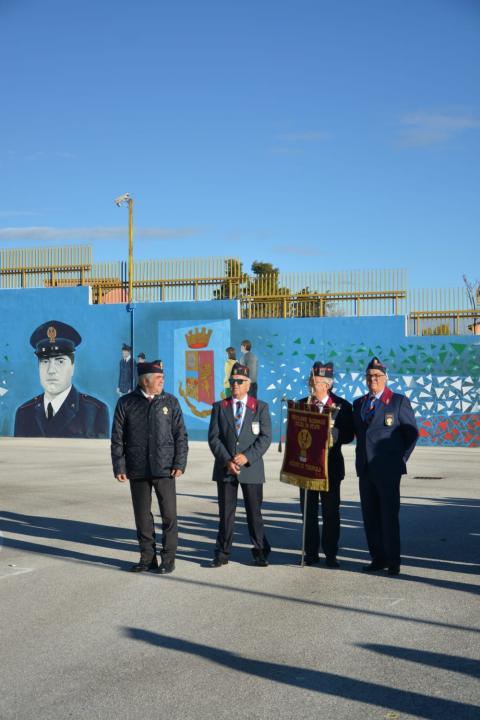 Inaugurazione della panchina rossa all'interno della Scuola della Polizia di Stato