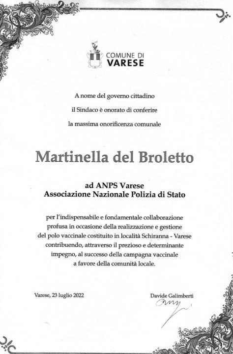 Conferimento onorificenza “Martinella del Broletto”