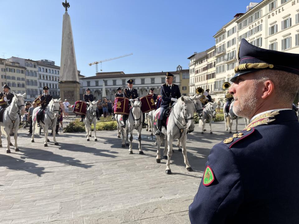 La fanfara a cavallo della Polizia è stata ospite dell'arciconfraternita di parte guelfa