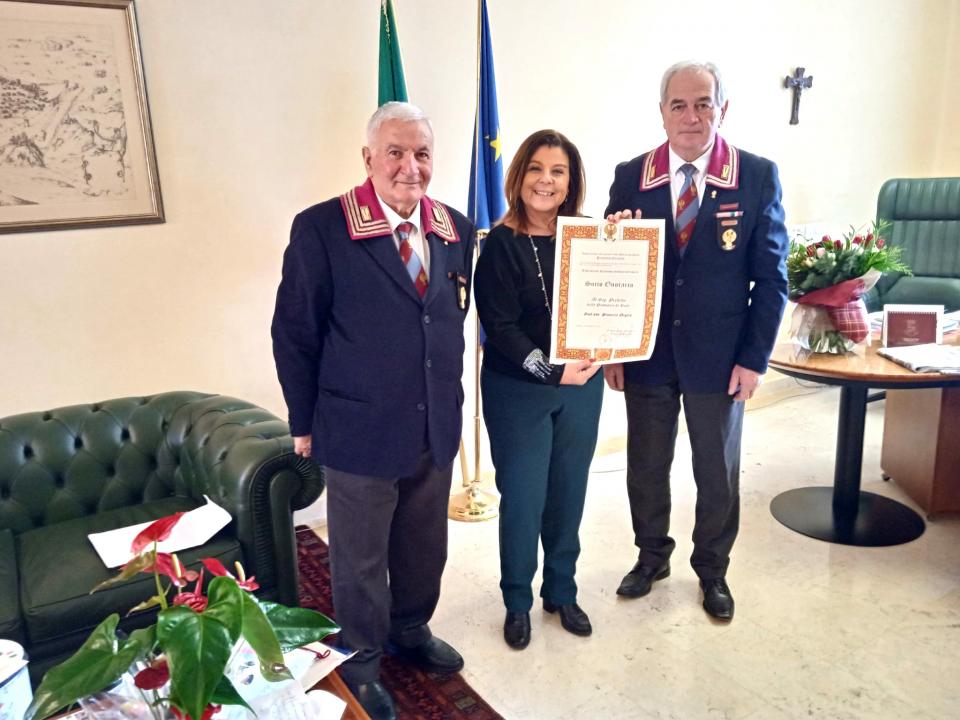 Consegna diploma di socio onorario Prefetto di Rieti
