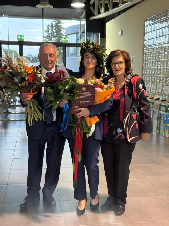 Socia simpatizzante Carmela Tagliente, conseguimento della Laurea in Giurisprudenza.