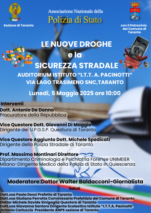 Convegno sul tema: “Le Nuove Droghe e la Sicurezza Stradale”.