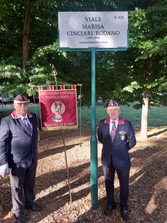 Cerimonia di scoprimento targhe toponomastiche, Parco della Resistenza dell'8 settembre.
