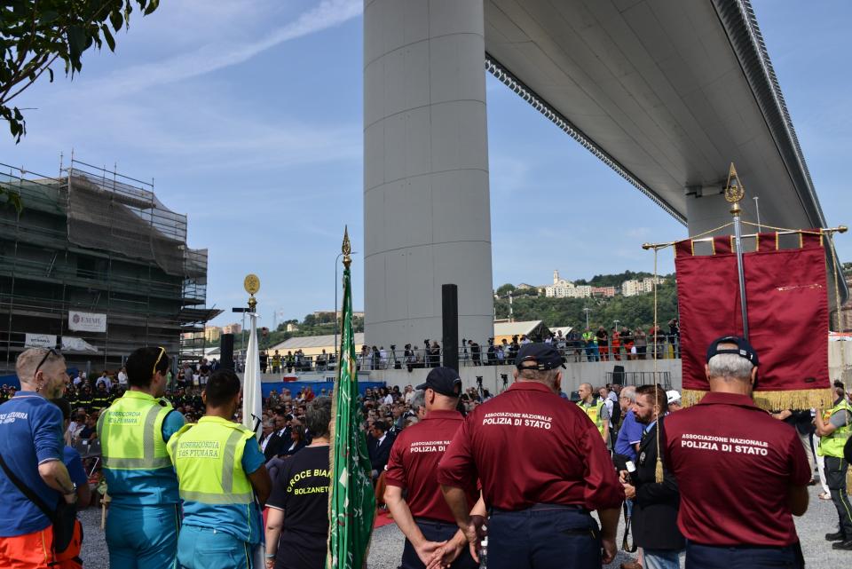 Cerimonia commemorativa dei caduti del Ponte Morandi